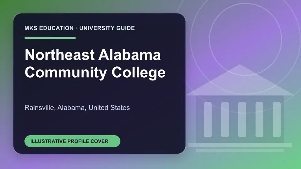 Illustrative MKS Education profile cover for Northeast Alabama Community College in the USA