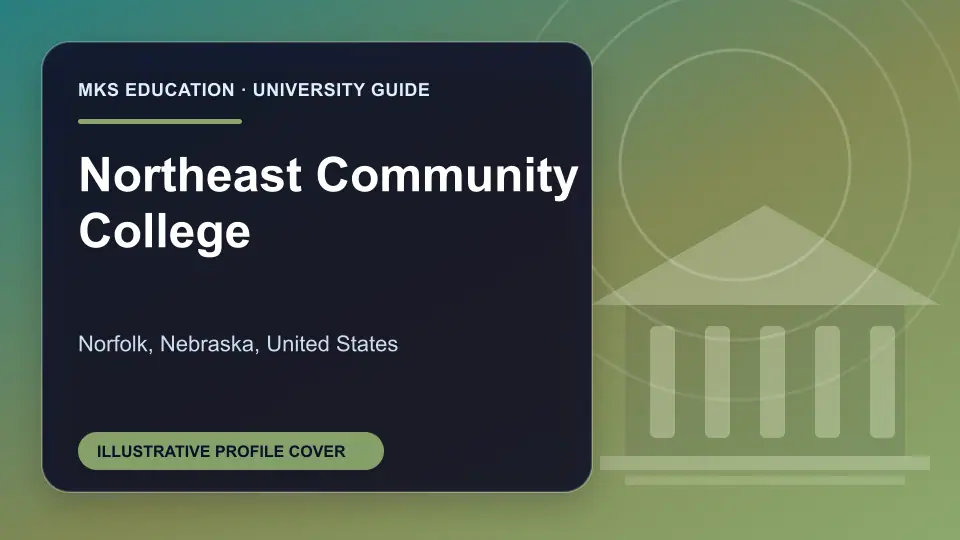 Illustrative MKS Education profile cover for Northeast Community College in the USA