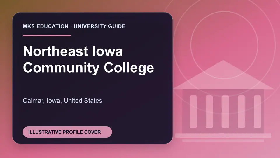 Illustrative MKS Education profile cover for Northeast Iowa Community College in the USA