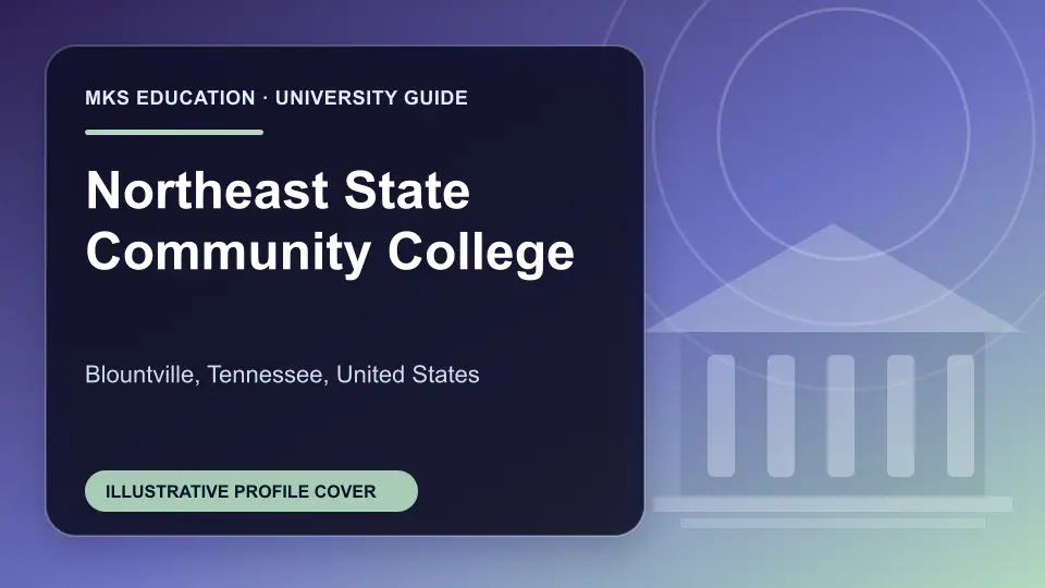 Illustrative MKS Education profile cover for Northeast State Community College in the USA