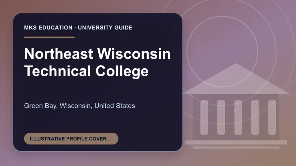 Illustrative MKS Education profile cover for Northeast Wisconsin Technical College in the USA
