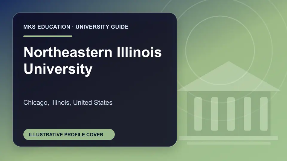 Illustrative MKS Education profile cover for Northeastern Illinois University in the USA