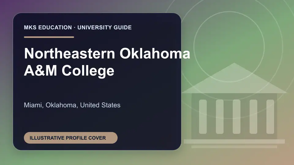 Illustrative MKS Education profile cover for Northeastern Oklahoma A&M College in the USA