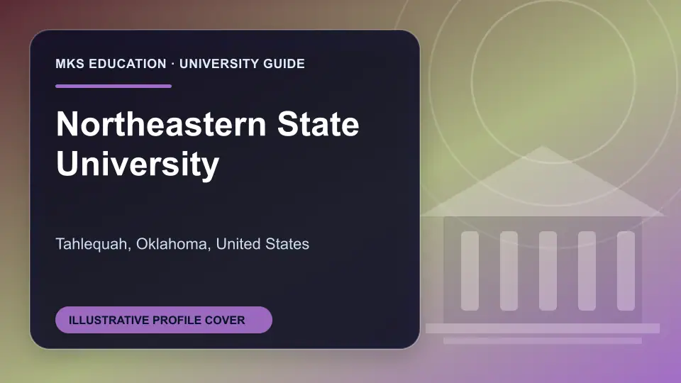 Illustrative MKS Education profile cover for Northeastern State University in the USA