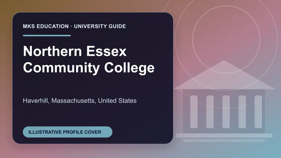 Illustrative MKS Education profile cover for Northern Essex Community College in the USA