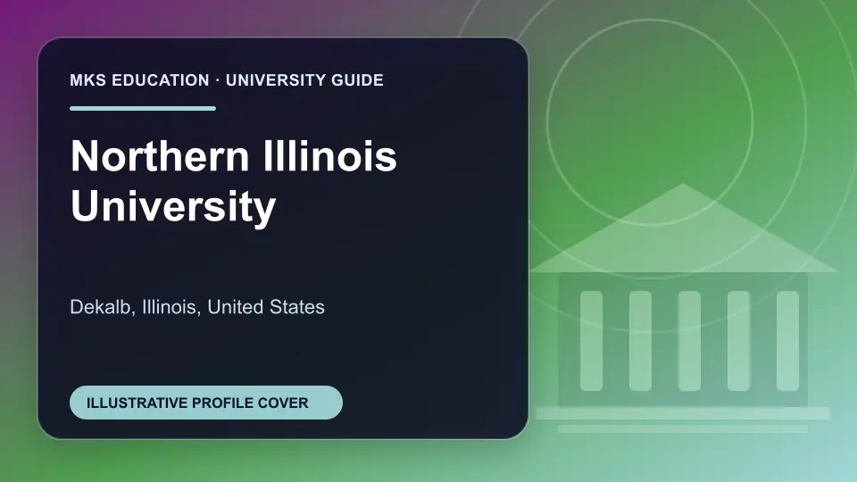 Illustrative MKS Education profile cover for Northern Illinois University in the USA