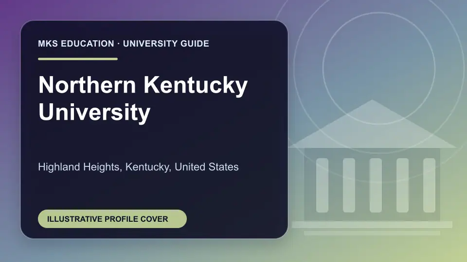 Illustrative MKS Education profile cover for Northern Kentucky University in the USA