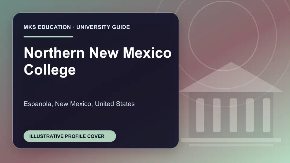 Illustrative MKS Education profile cover for Northern New Mexico College in the USA