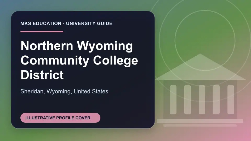 Illustrative MKS Education profile cover for Northern Wyoming Community College District in the USA