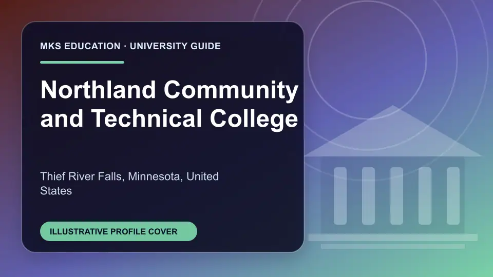 Illustrative MKS Education profile cover for Northland Community and Technical College in the USA