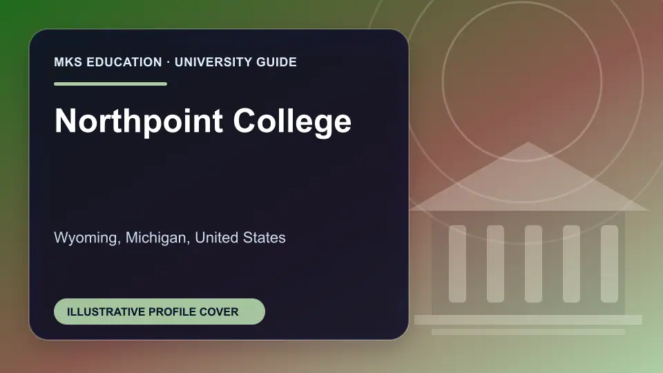 Illustrative MKS Education profile cover for Northpoint College in the USA
