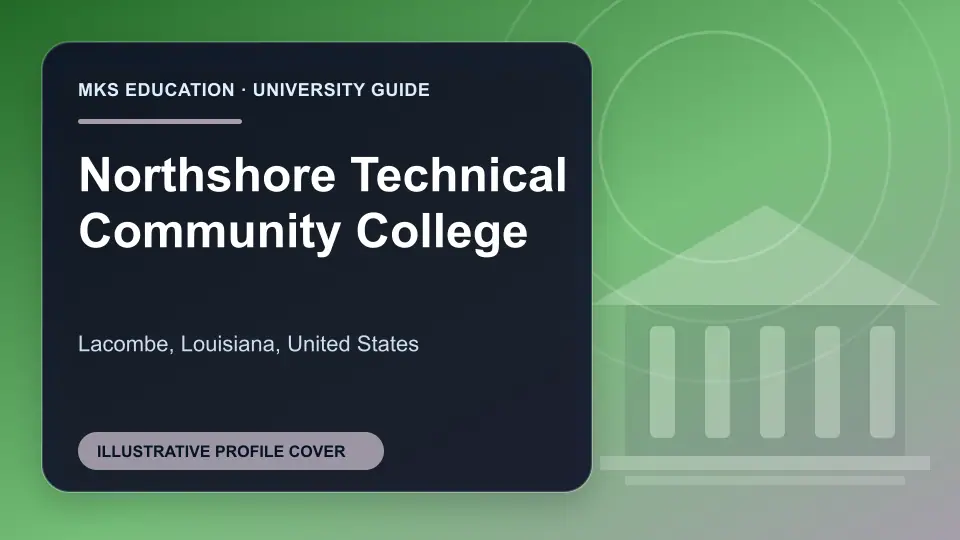 Illustrative MKS Education profile cover for Northshore Technical Community College in the USA
