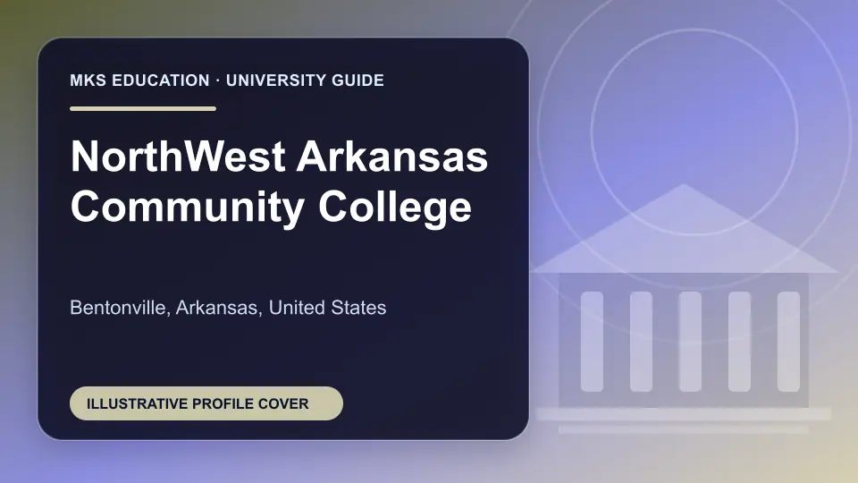 Illustrative MKS Education profile cover for NorthWest Arkansas Community College in the USA