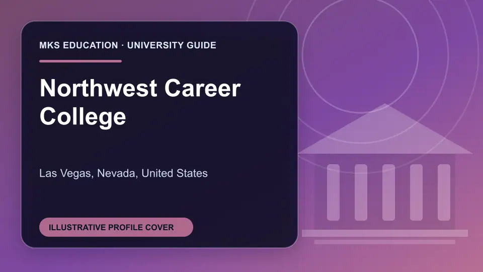 Illustrative MKS Education profile cover for Northwest Career College in the USA