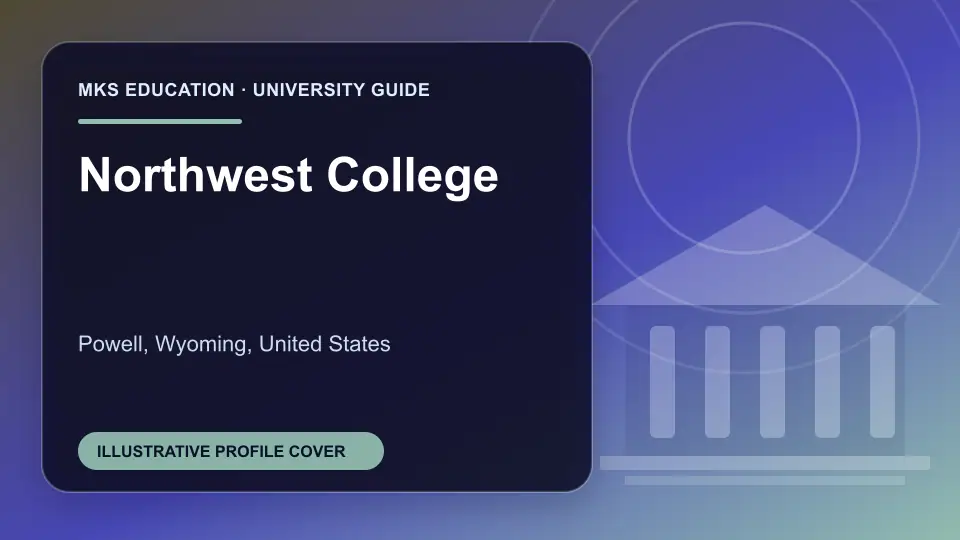 Illustrative MKS Education profile cover for Northwest College in the USA