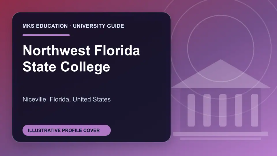 Illustrative MKS Education profile cover for Northwest Florida State College in the USA