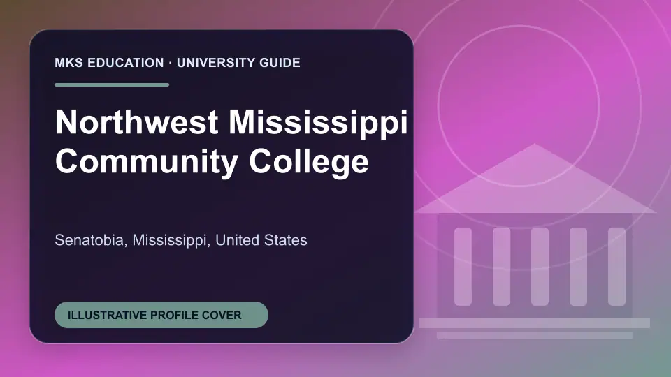 Illustrative MKS Education profile cover for Northwest Mississippi Community College in the USA
