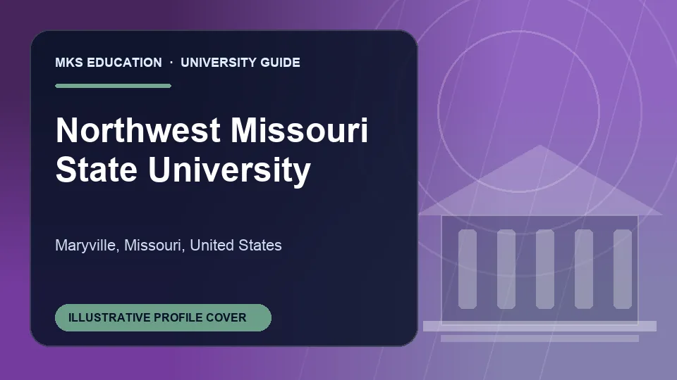 Illustrative MKS Education profile cover for Northwest Missouri State University in the USA
