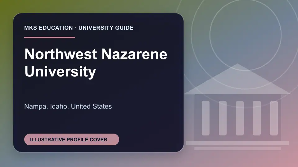 Illustrative MKS Education profile cover for Northwest Nazarene University in the USA