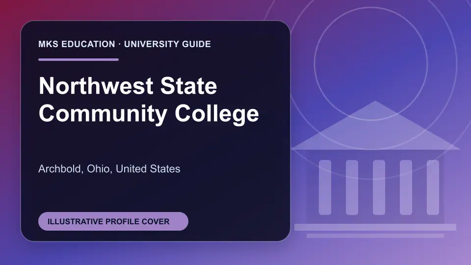 Illustrative MKS Education profile cover for Northwest State Community College in the USA