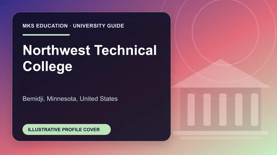 Illustrative MKS Education profile cover for Northwest Technical College in the USA