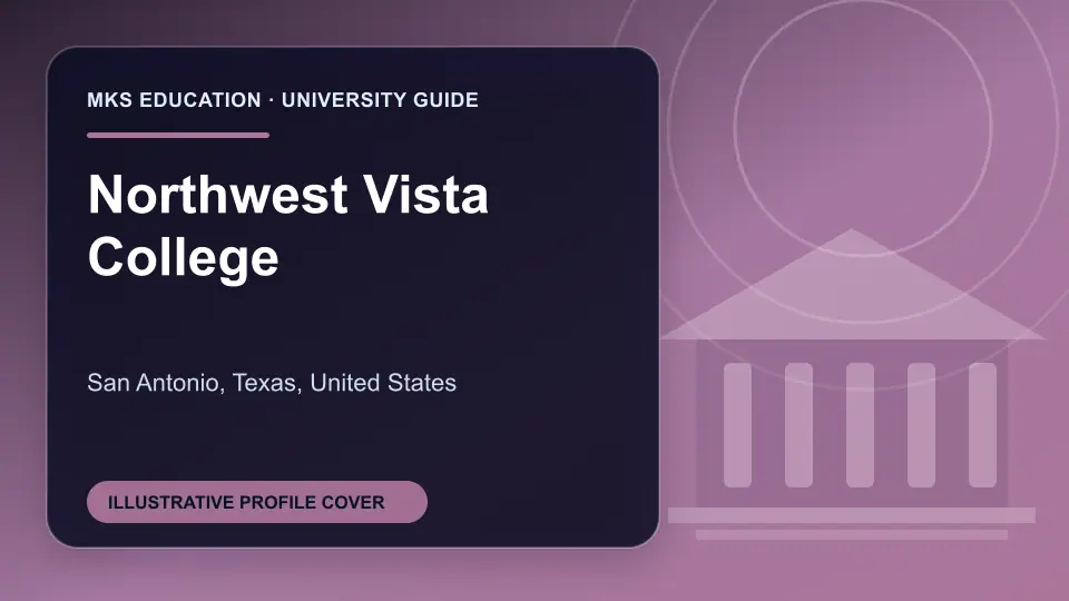 Illustrative MKS Education profile cover for Northwest Vista College in the USA