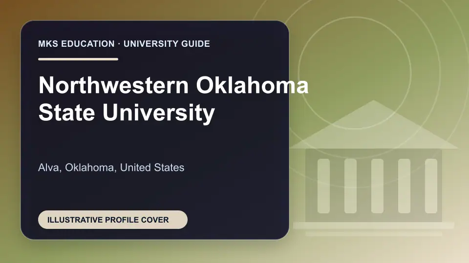 Illustrative MKS Education profile cover for Northwestern Oklahoma State University in the USA