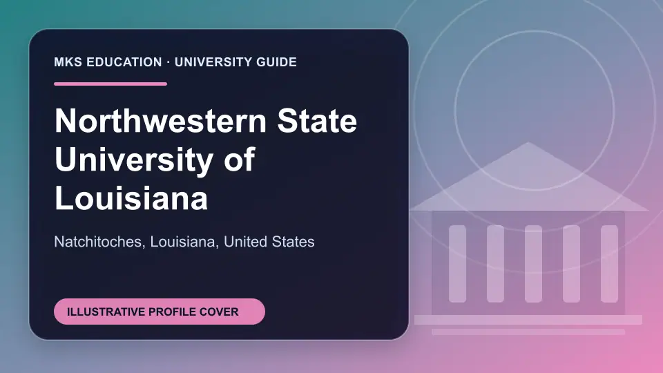 Illustrative MKS Education profile cover for Northwestern State University of Louisiana in the USA