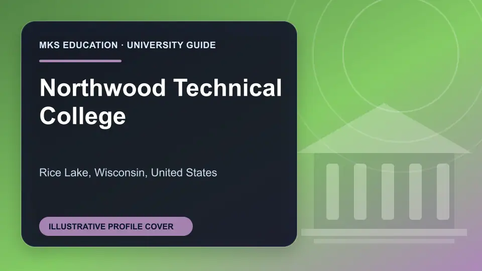 Illustrative MKS Education profile cover for Northwood Technical College in the USA