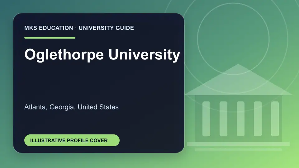 Illustrative MKS Education profile cover for Oglethorpe University in the USA