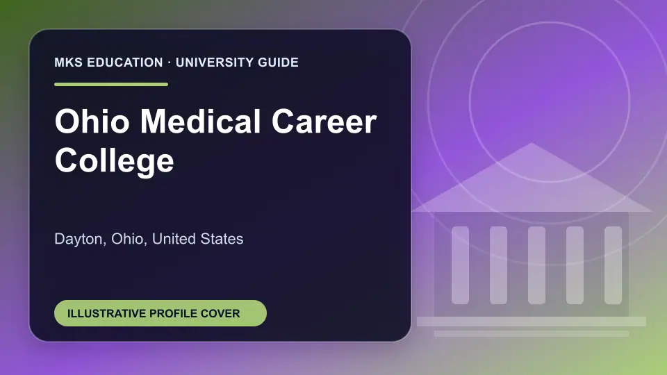 Illustrative MKS Education profile cover for Ohio Medical Career College in the USA