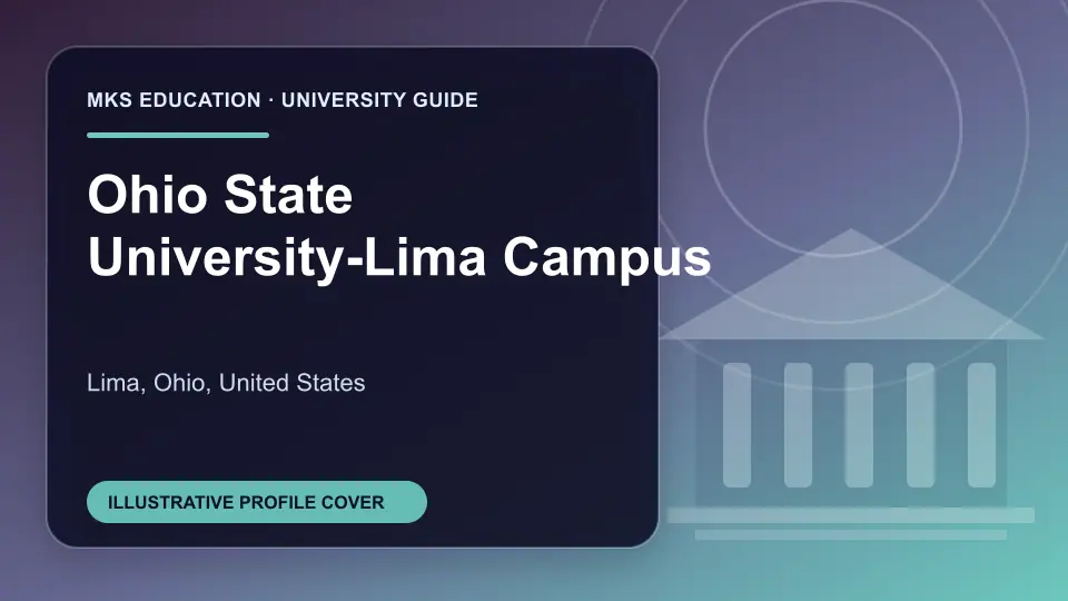 Illustrative MKS Education profile cover for Ohio State University-Lima Campus in the USA