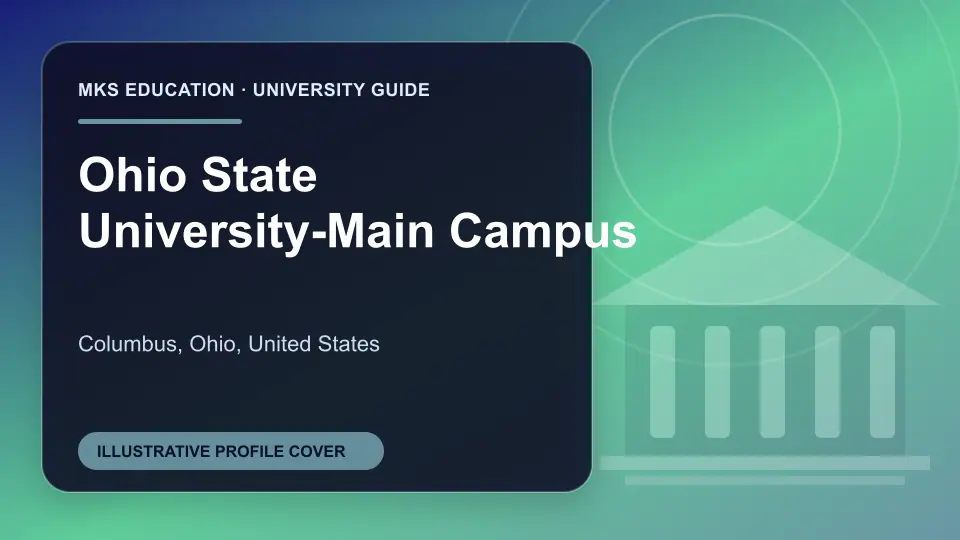 Illustrative MKS Education profile cover for Ohio State University-Main Campus in the USA