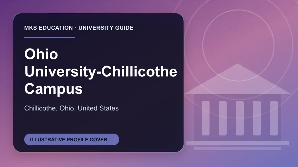 Illustrative MKS Education profile cover for Ohio University-Chillicothe Campus in the USA