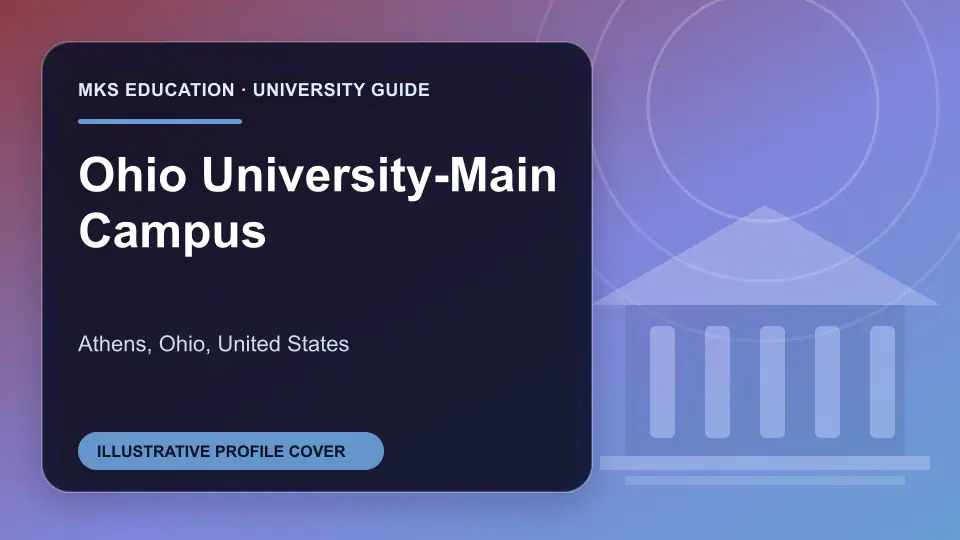 Illustrative MKS Education profile cover for Ohio University-Main Campus in the USA