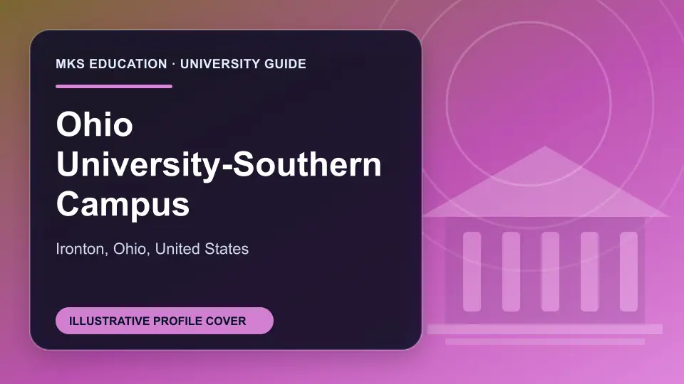 Illustrative MKS Education profile cover for Ohio University-Southern Campus in the USA