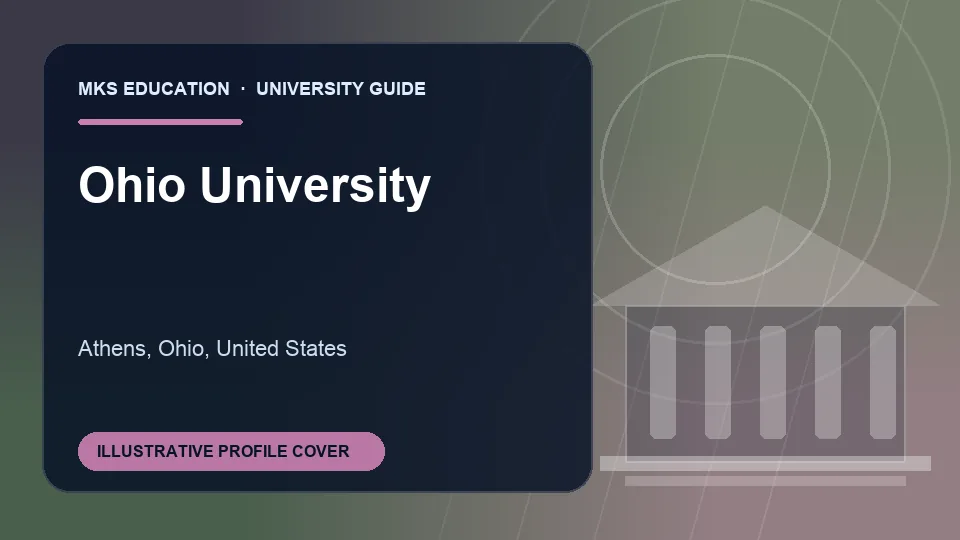 Illustrative MKS Education profile cover for Ohio University in United States