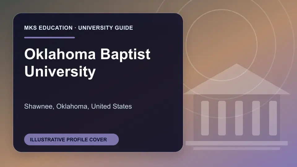 Illustrative MKS Education profile cover for Oklahoma Baptist University in the USA