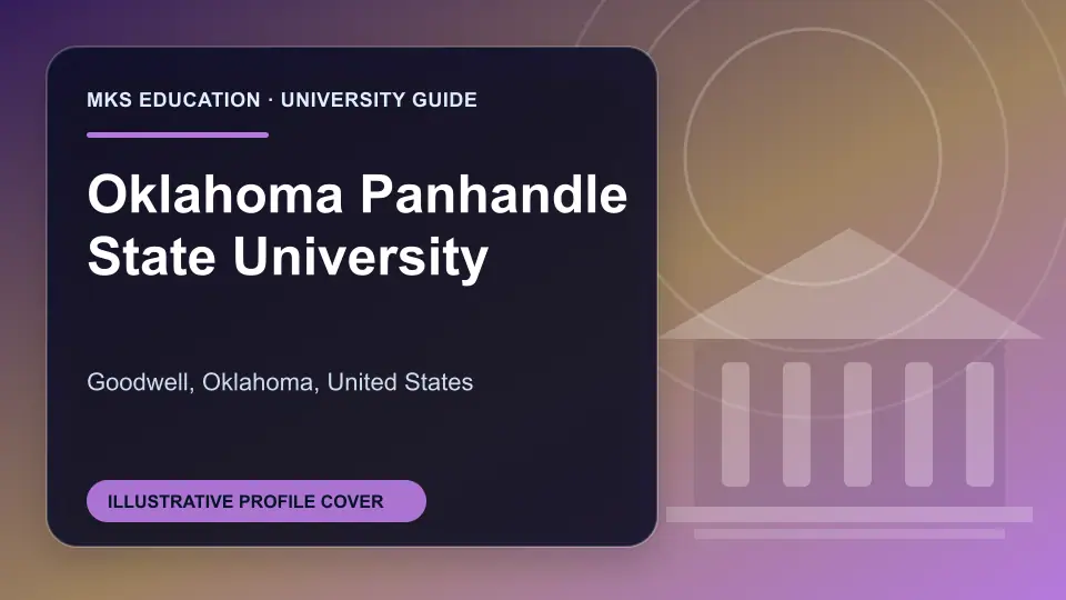 Illustrative MKS Education profile cover for Oklahoma Panhandle State University in the USA