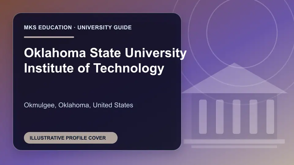 Illustrative MKS Education profile cover for Oklahoma State University Institute of Technology in the USA