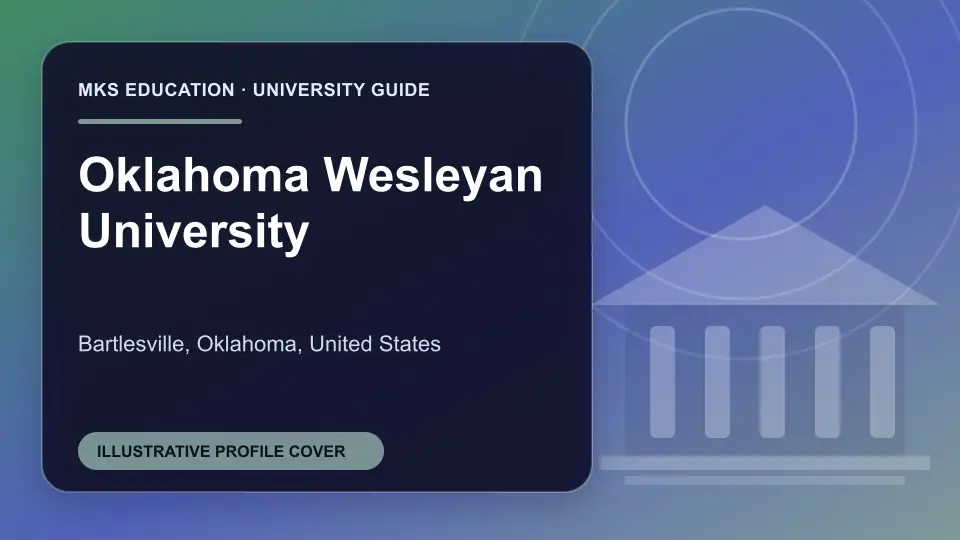 Illustrative MKS Education profile cover for Oklahoma Wesleyan University in the USA
