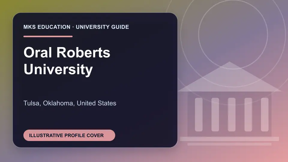 Illustrative MKS Education profile cover for Oral Roberts University in the USA