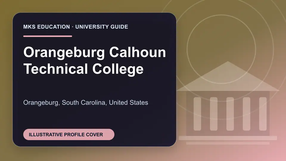 Illustrative MKS Education profile cover for Orangeburg Calhoun Technical College in the USA