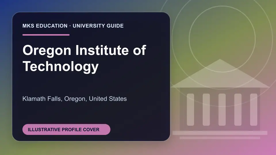 Illustrative MKS Education profile cover for Oregon Institute of Technology in the USA