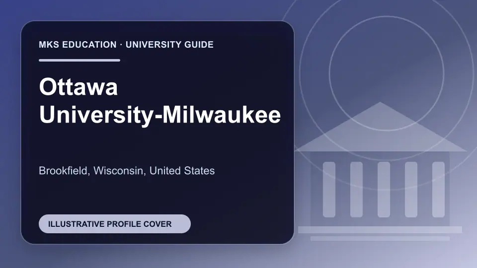 Illustrative MKS Education profile cover for Ottawa University-Milwaukee in the USA