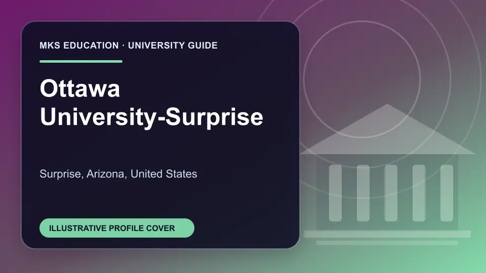 Illustrative MKS Education profile cover for Ottawa University-Surprise in the USA