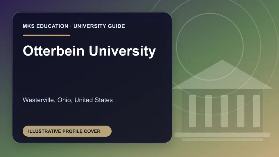 Illustrative MKS Education profile cover for Otterbein University in the USA