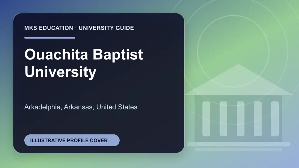 Illustrative MKS Education profile cover for Ouachita Baptist University in the USA