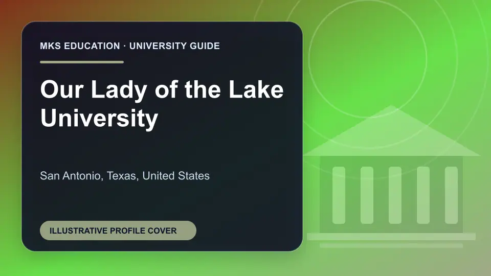 Illustrative MKS Education profile cover for Our Lady of the Lake University in the USA