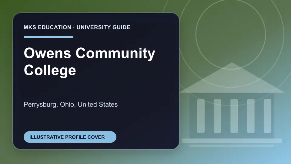 Illustrative MKS Education profile cover for Owens Community College in the USA